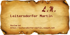 Leitersdorfer Martin névjegykártya